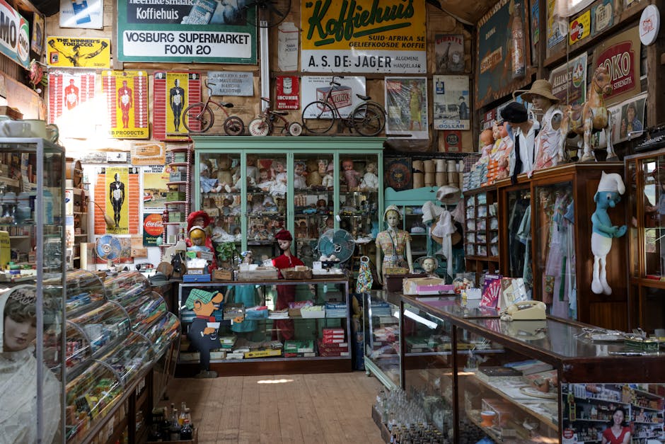 Vintage antique shop interior