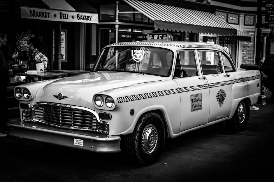 Cairo Taxi Tips for Tourists: Navigating Taxis 3 Old black and white taxi