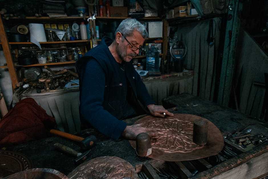 Khan el-Khalili Bazaar Complete Guide: Main Souk 4 Hand-hammered copper and brass trays