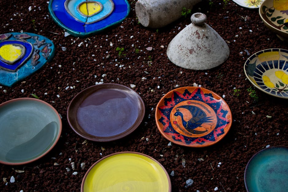 Hand-painted Egyptian ceramics