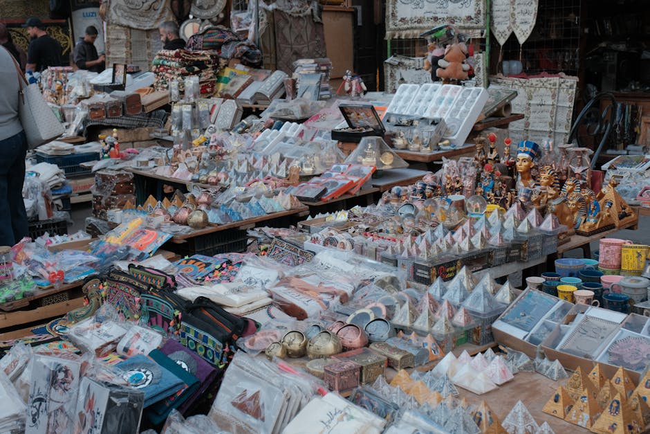 Variety of Egyptian souvenirs