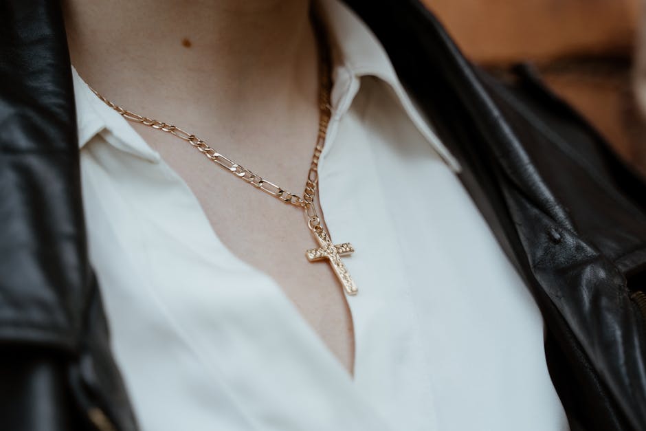 Gold ankh symbol necklace