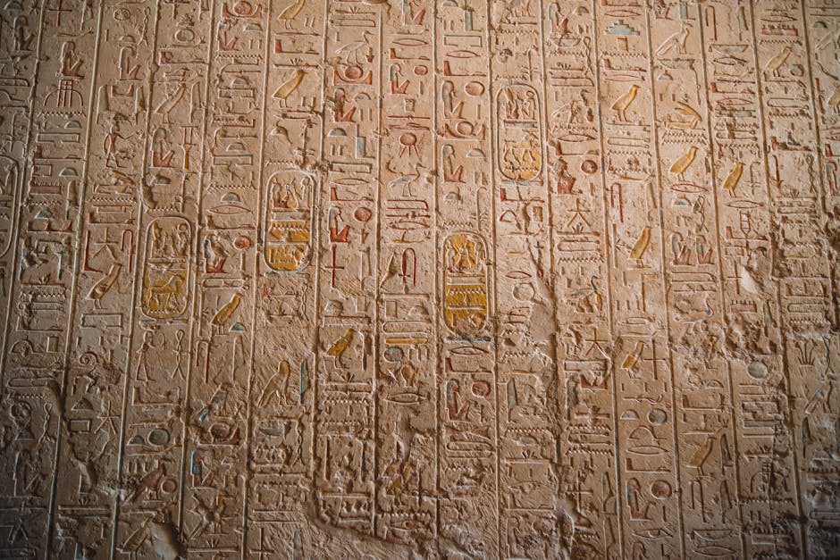 Gold pendant with hieroglyphs