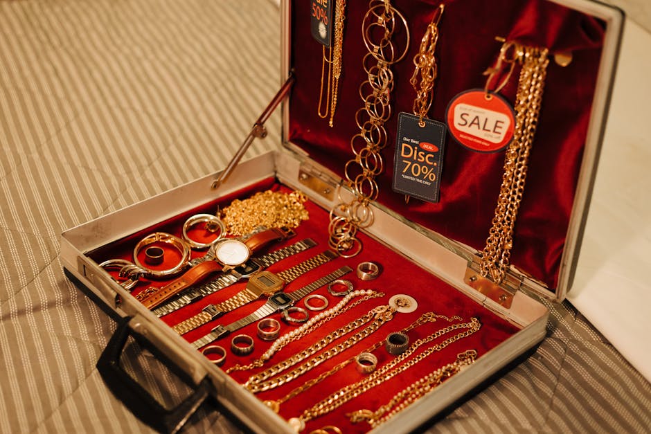 Gold jewelry display