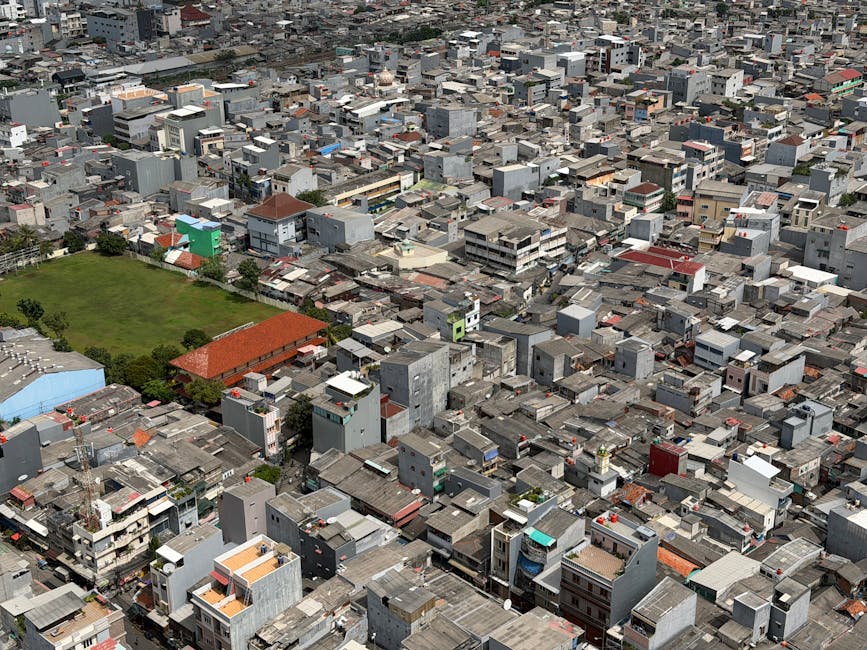 Mokattam Garbage City Cairo: Alternative Culture 5 Aerial view of dense urban neighborhood