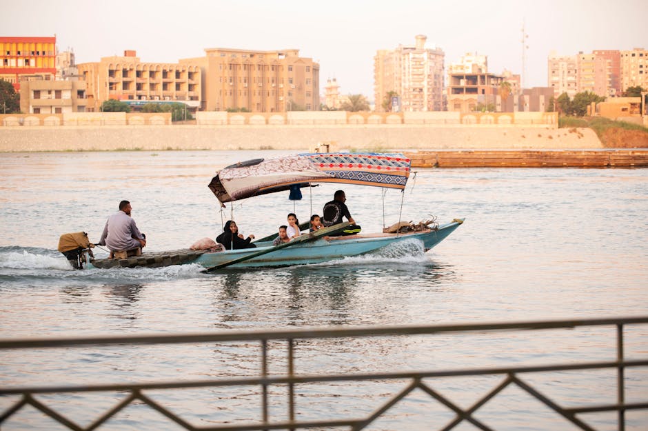 Nile sunset with boat