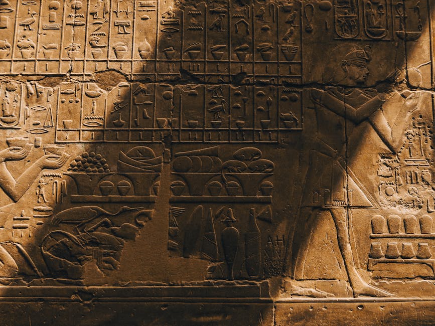 Carved hieroglyphic Pyramid Texts
