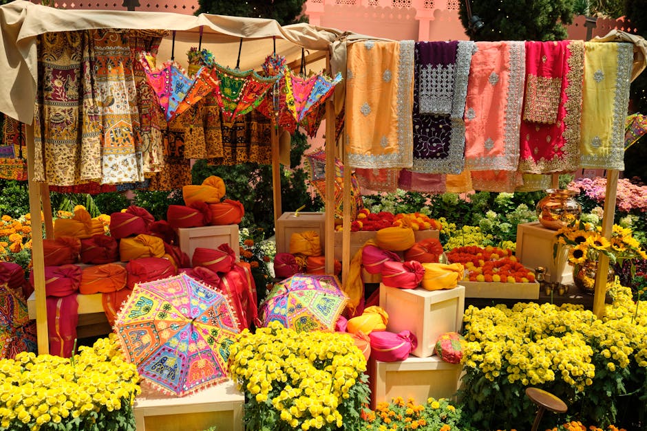 Bargaining Tips for Cairo Markets: Haggling Guide 5 Colorful textile market with hanging fabrics