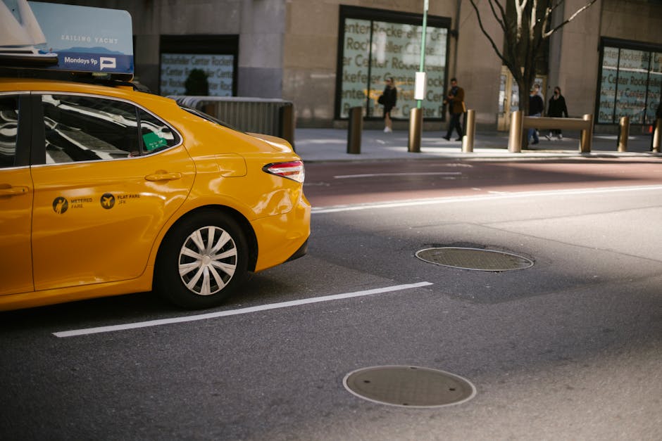 Yellow taxi on Cairo street