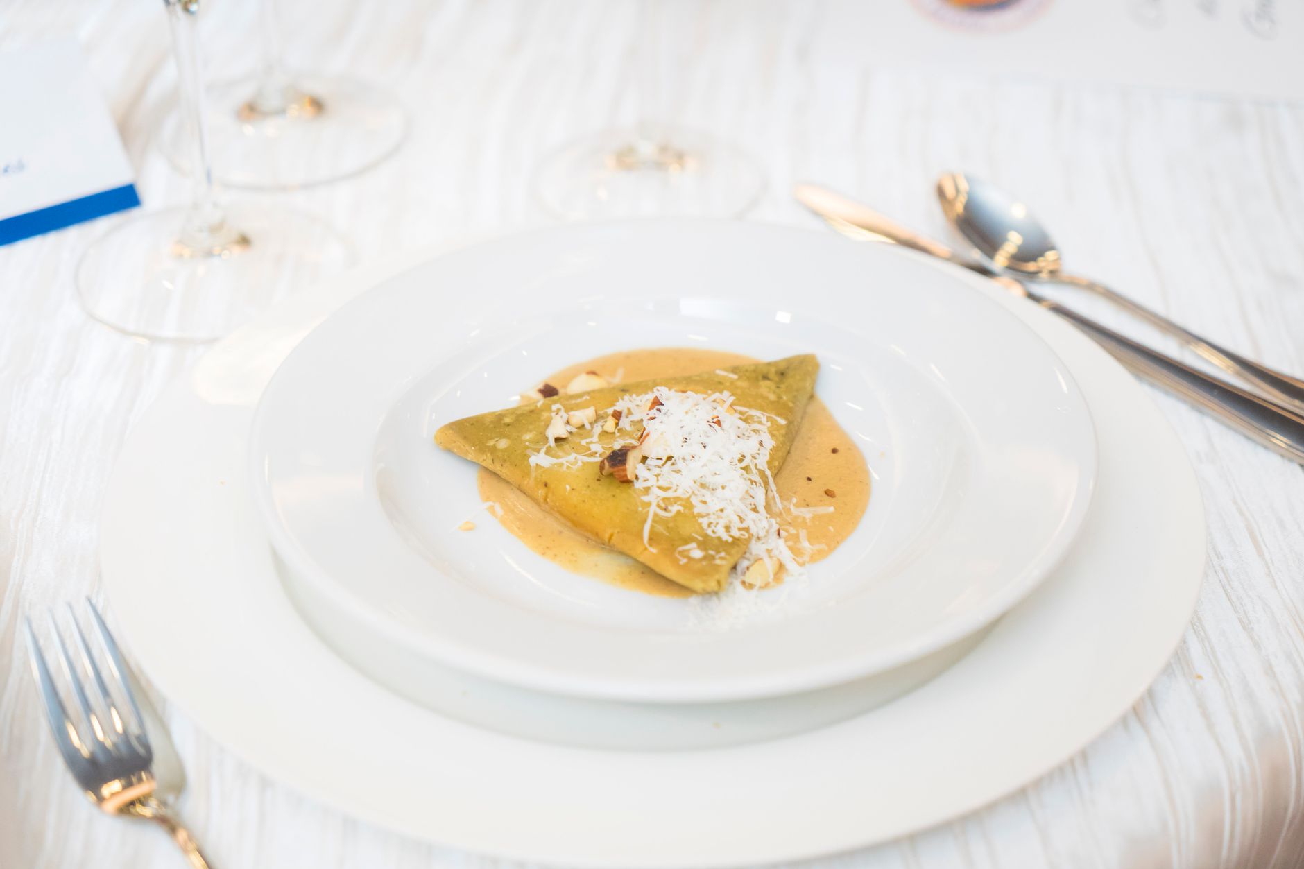 Elegant plated fine-dining dish at an upscale Cairo restaurant