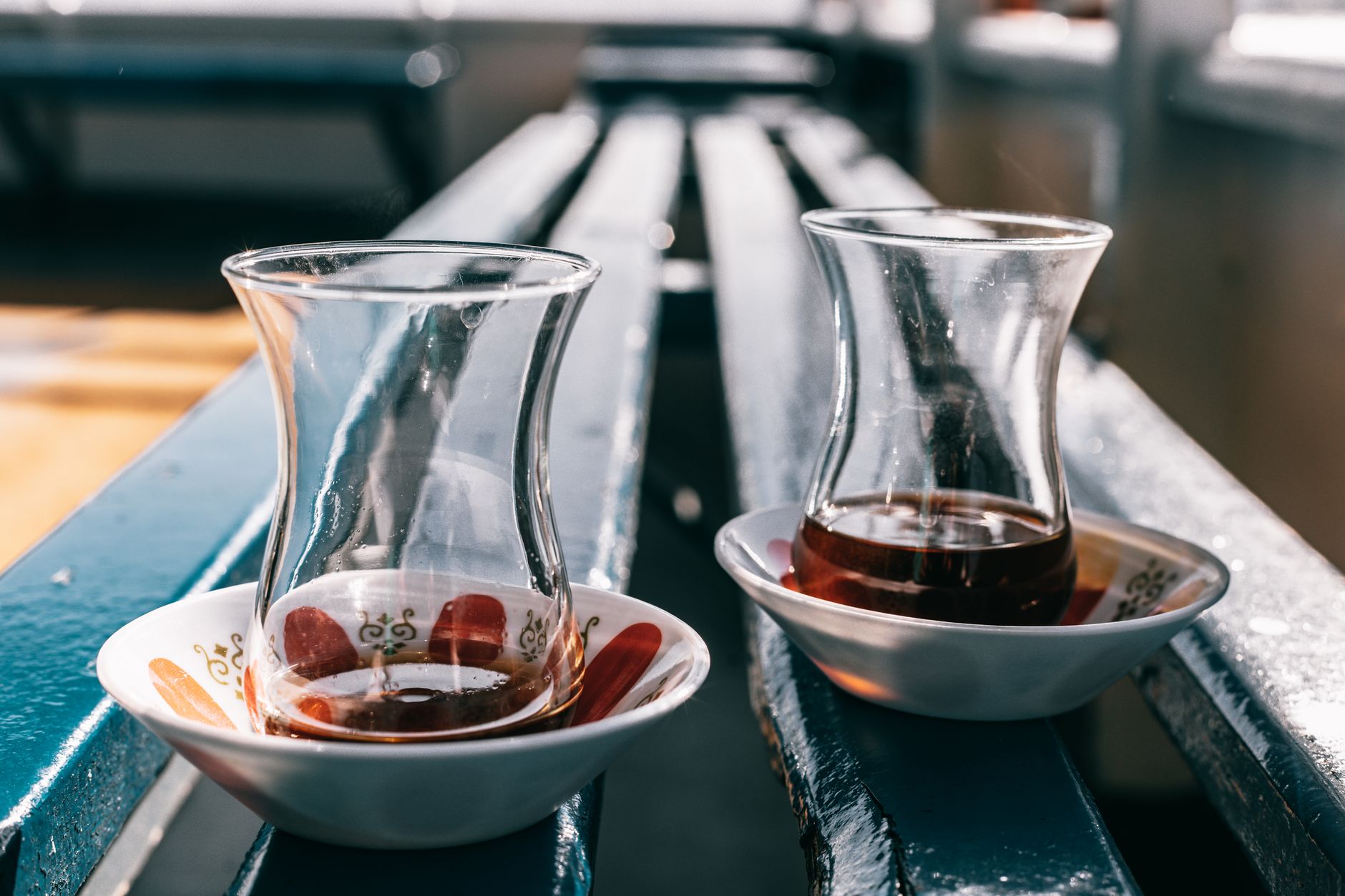 Cairo Culture, Etiquette and Practical Tips for Visitors 4 Glasses of sweet Egyptian tea served in a traditional Cairo cafe as a gesture of hospitality