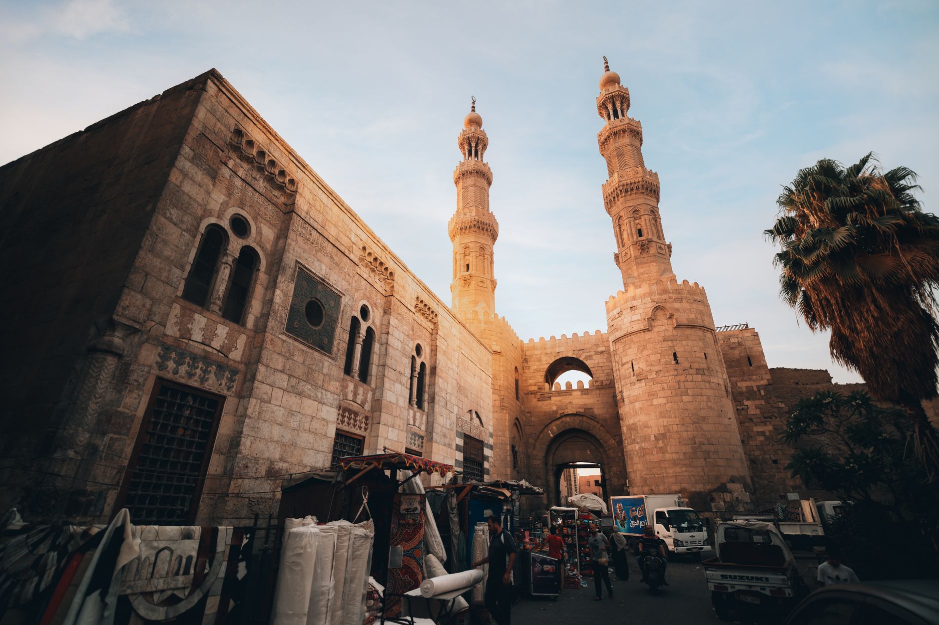 Khan el-Khalili market glowing with copper lanterns at night Cairo Egypt