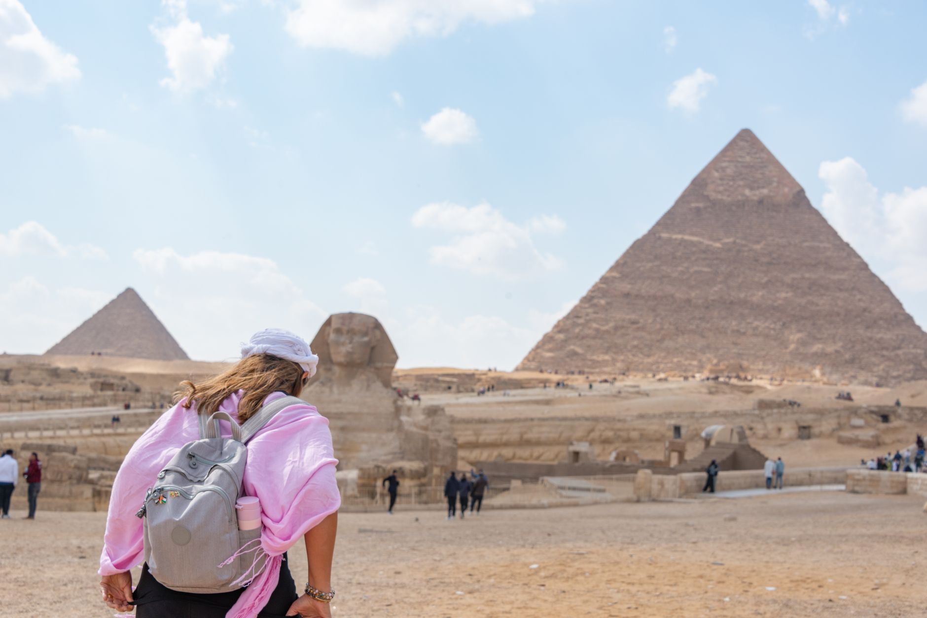 Cairo Student Travel: Discounts & Budget Tips 2 Young backpacker at the Giza pyramids