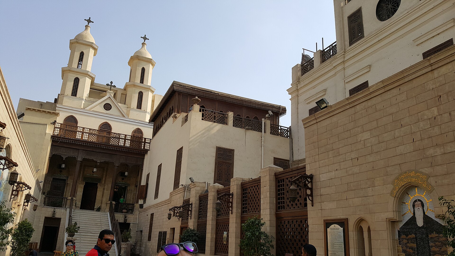 Three Days in Cairo: The Complete Itinerary 5 The twin bell towers and entrance staircase of the Hanging Church in Coptic Cairo